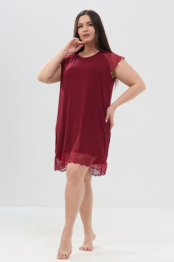 Сорочка 85401 НАТАЛИ, бордовый - фото 1