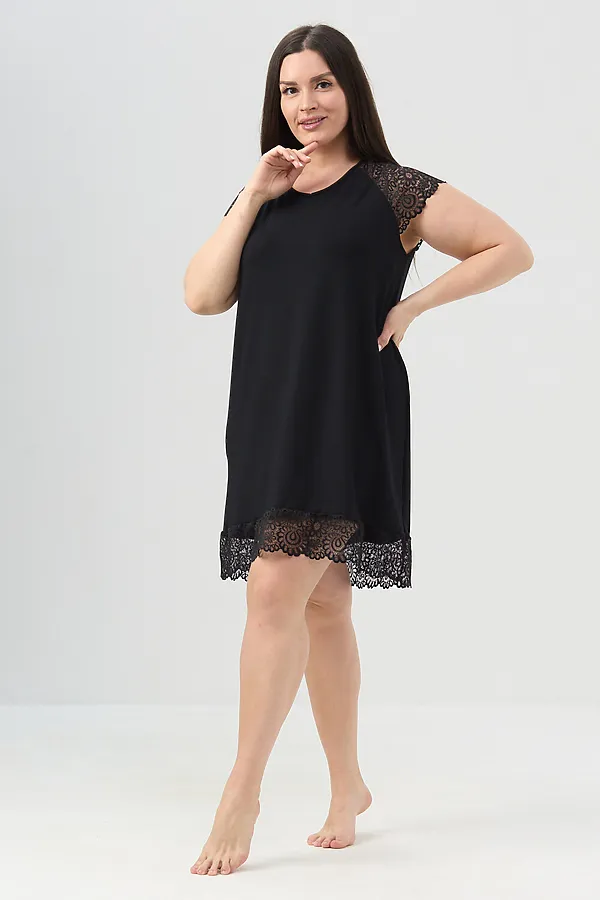 Сорочка 85401 НАТАЛИ, черный - фото 1