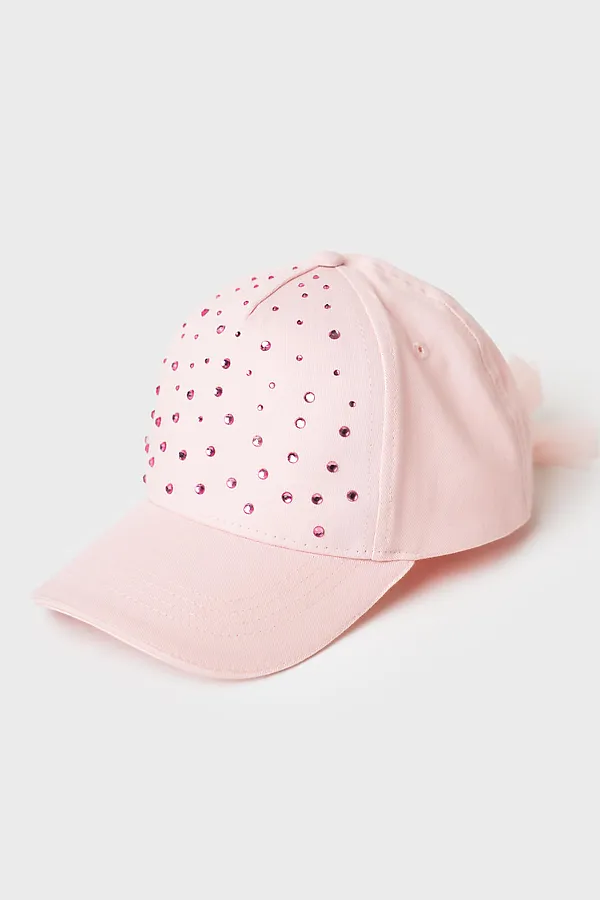 Кепка текстильная для девочек PLAYTODAY, светло-розовый - фото 1