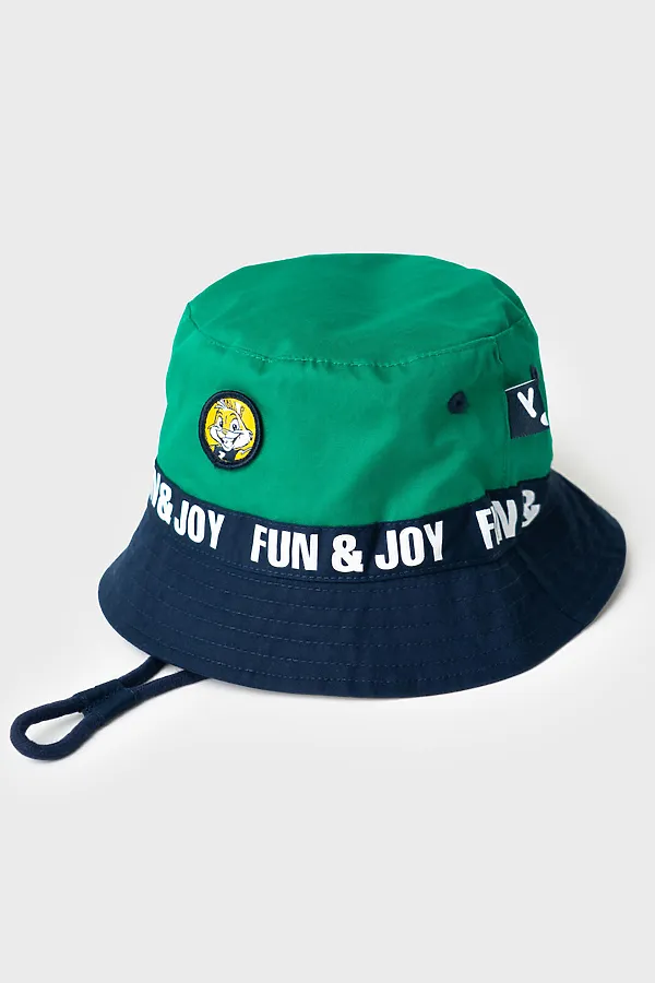 Панама текстильная для мальчиков PLAYTODAY, зеленый,тёмно-синий - фото 1