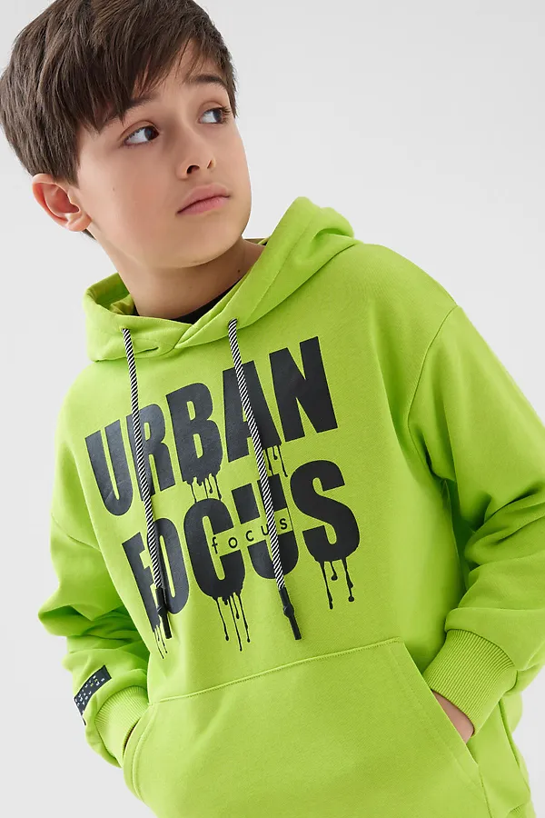 Толстовка трикотажная для мальчиков PLAYTODAY, светло-зеленый - фото 1