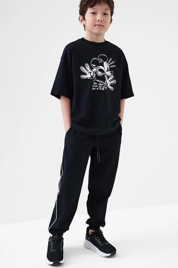 Комплект трикотажный для мальчиков: фуфайка (футболка), брюки PLAYTODAY, черный - фото 1