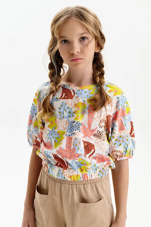 Футболка-топ для девочек PELICAN, персиковый - фото 1