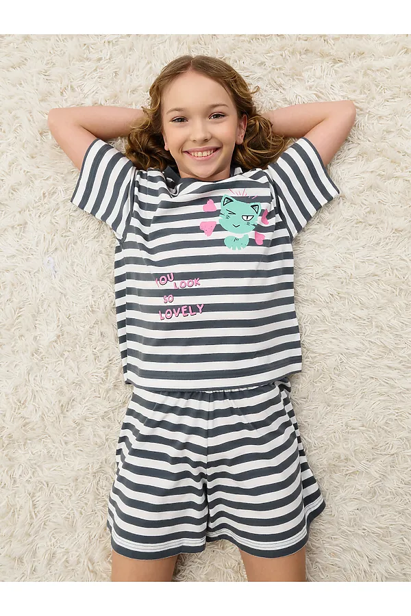 Пижама для девочек PELICAN, серый - фото 1