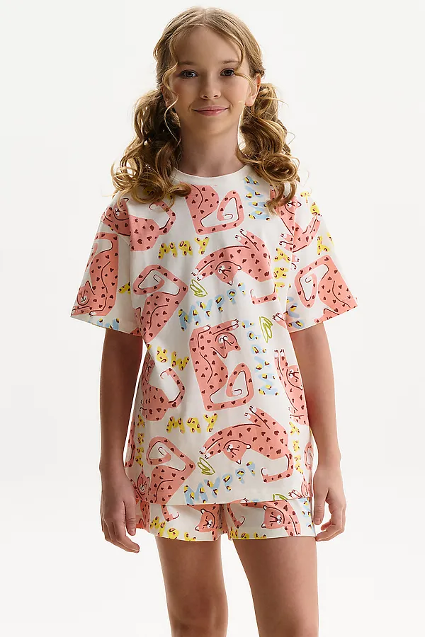 Пижама для девочек PELICAN, молочный - фото 1