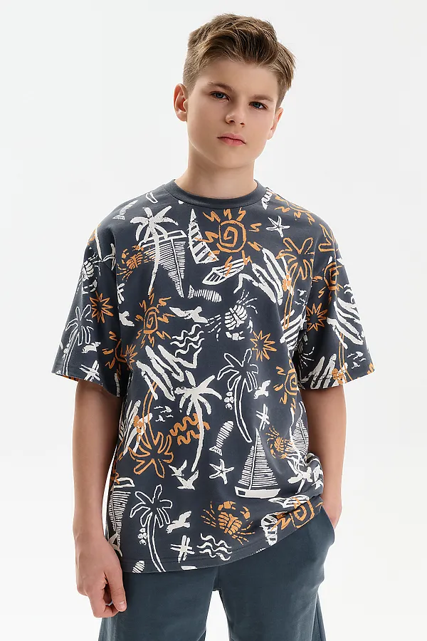 Футболка для мальчиков PELICAN, серый - фото 1