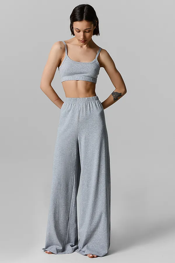 Комплект женский (топ, брюки) MARK FORMELLE, серый меланж - фото 1