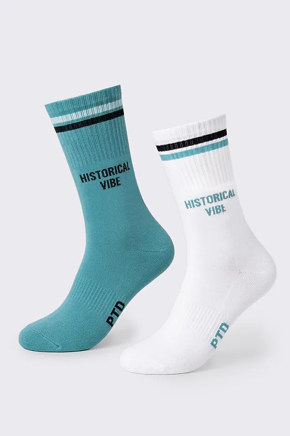 Гольфы трикотажные для девочек, 2 пары в комплекте PLAYTODAY, разноцветный - фото 1