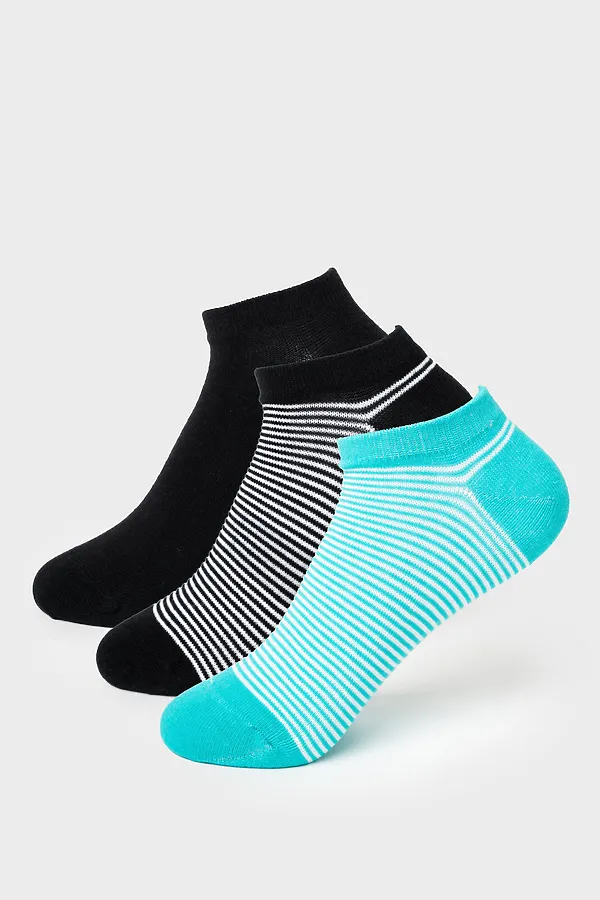 Носки трикотажные для мальчиков, 3 пары в комплекте PLAYTODAY, белый,черный,бирюзовый - фото 1
