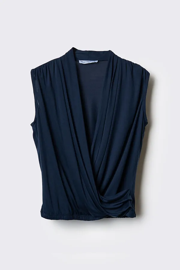 Топ трикотажный для женщин PLAYTODAY, тёмно-синий - фото 1