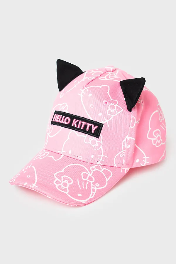 Кепка текстильная для девочек PLAYTODAY, черный,белый,розовый - фото 1