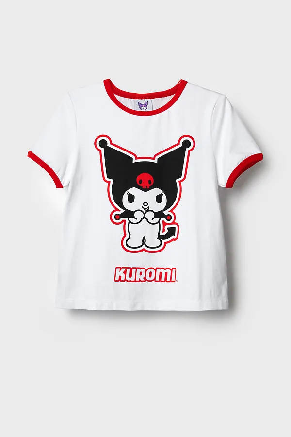 Фуфайка трикотажная для девочек (футболка) PLAYTODAY, белый - фото 1