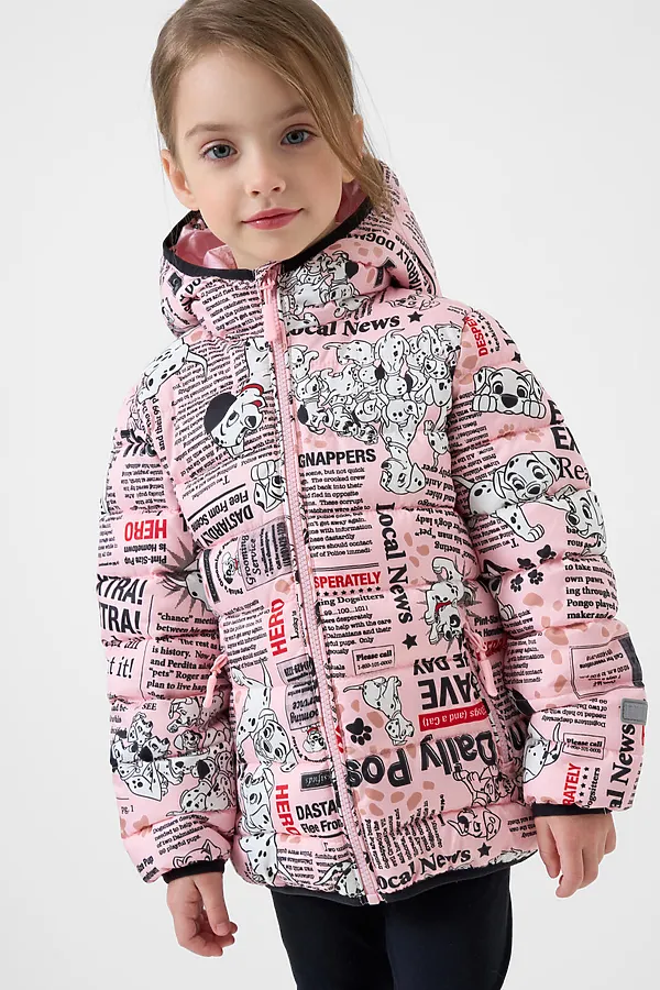 Куртка текстильная с полиуретановым покрытием для девочек PLAYTODAY, разноцветный - фото 1