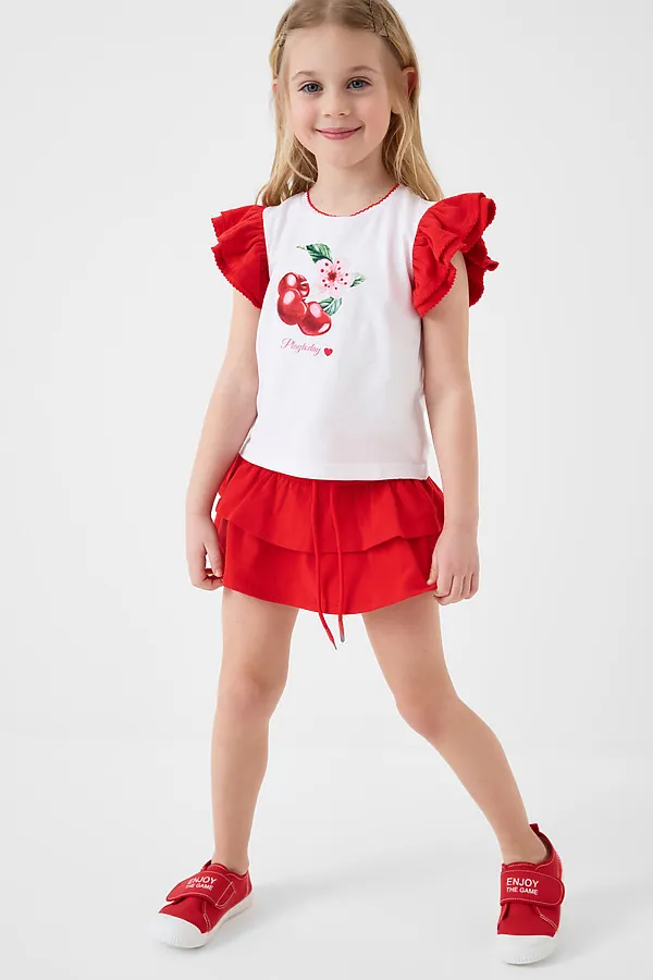 Костюм PLAYTODAY, белый,красный - фото 1