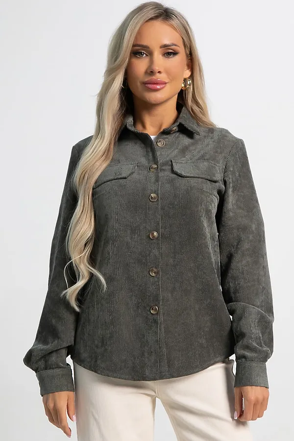 Рубашка Свежая рифма LADY TAIGA, хаки - фото 1