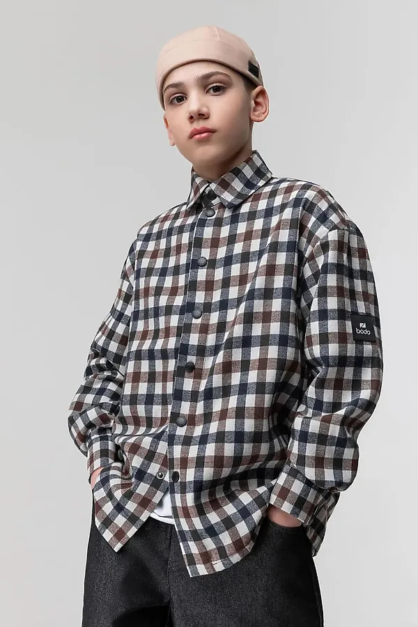 Рубашка BODO, коричневый (молочный) - фото 1