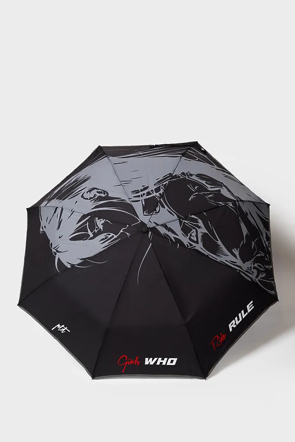 Зонт автоматический для девочек PLAYTODAY, черный - фото 1