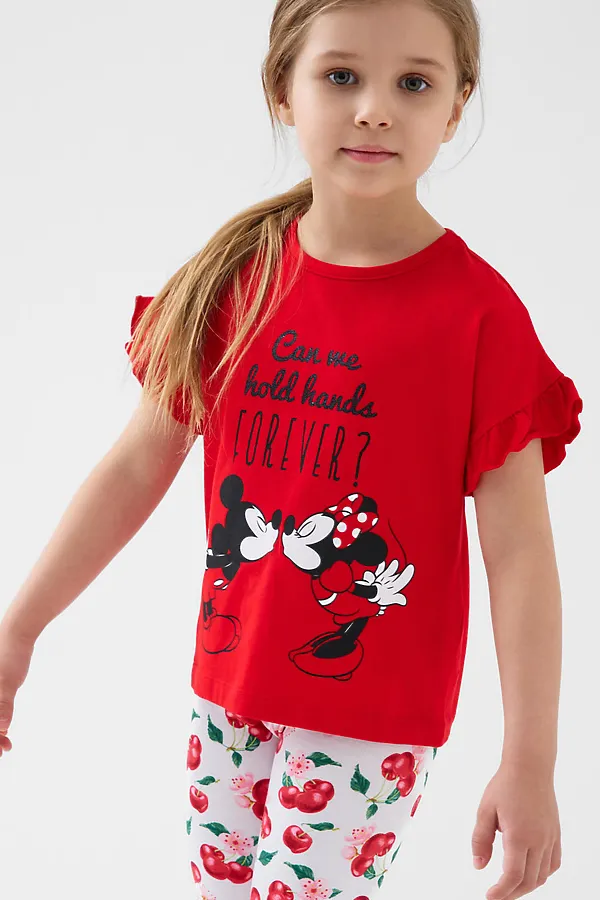 Джемпер трикотажный для девочек (футболка) PLAYTODAY, красный - фото 1