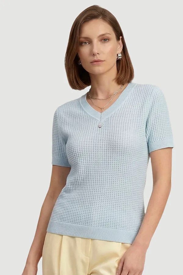Джемпер VAY, голубой жемчуг - фото 1