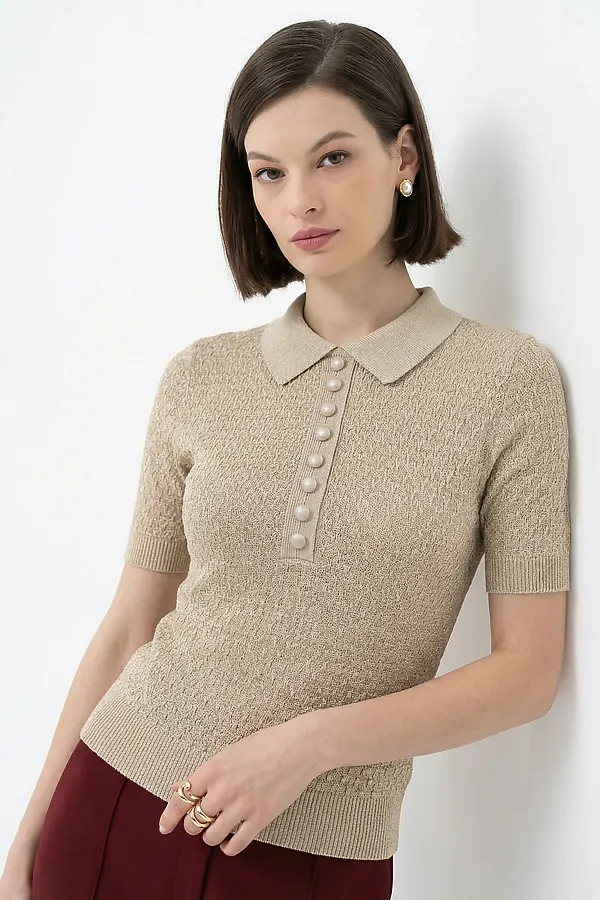 Джемпер NEWVAY, бархатный беж - фото 1