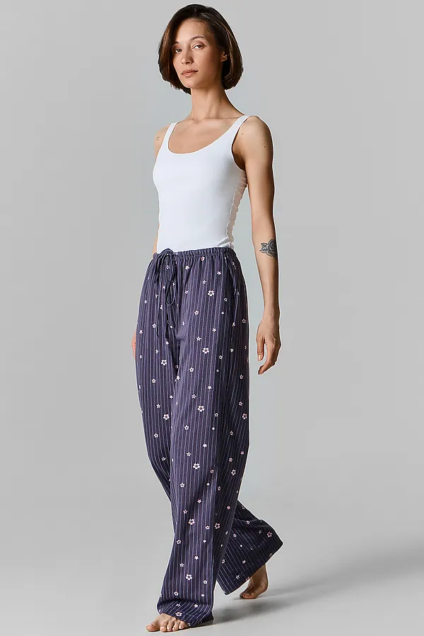 Брюки MARK FORMELLE, сакура на синем - фото 1