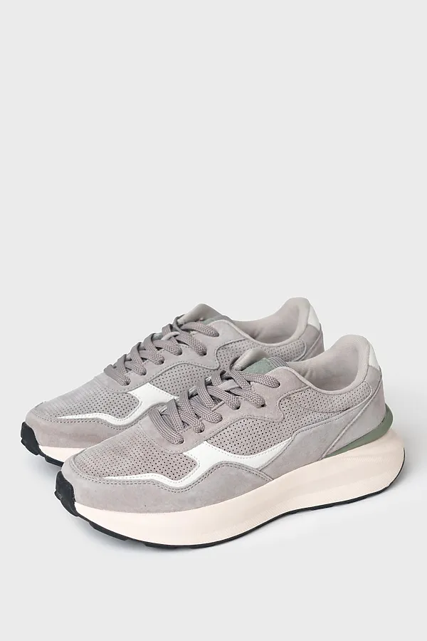 Полуботинки женские PLAYTODAY, серый,зеленый - фото 1