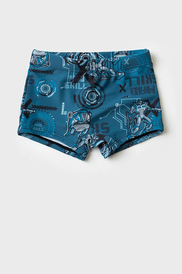 Плавки-шорты трикотажные для мальчиков, короткие PLAYTODAY, разноцветный - фото 1