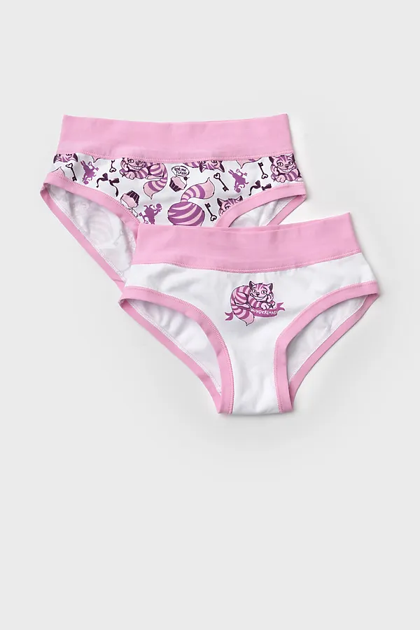Трусы трикотажные для девочек, 2 шт в комплекте PLAYTODAY, разноцветный - фото 1