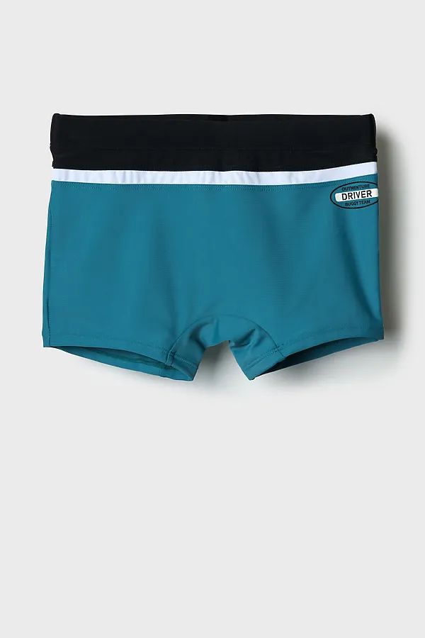 Плавки-шорты трикотажные для мальчиков, средней длины PLAYTODAY, белый,черный,бирюзовый - фото 1