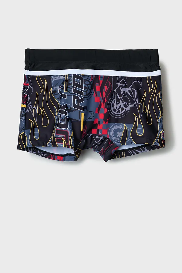 Плавки-шорты трикотажные для мальчиков, средней длины PLAYTODAY, разноцветный - фото 1