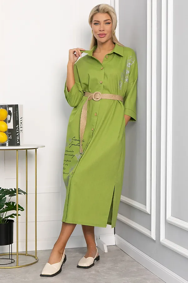 Платье Мирослава LADY TAIGA, лайм - фото 1