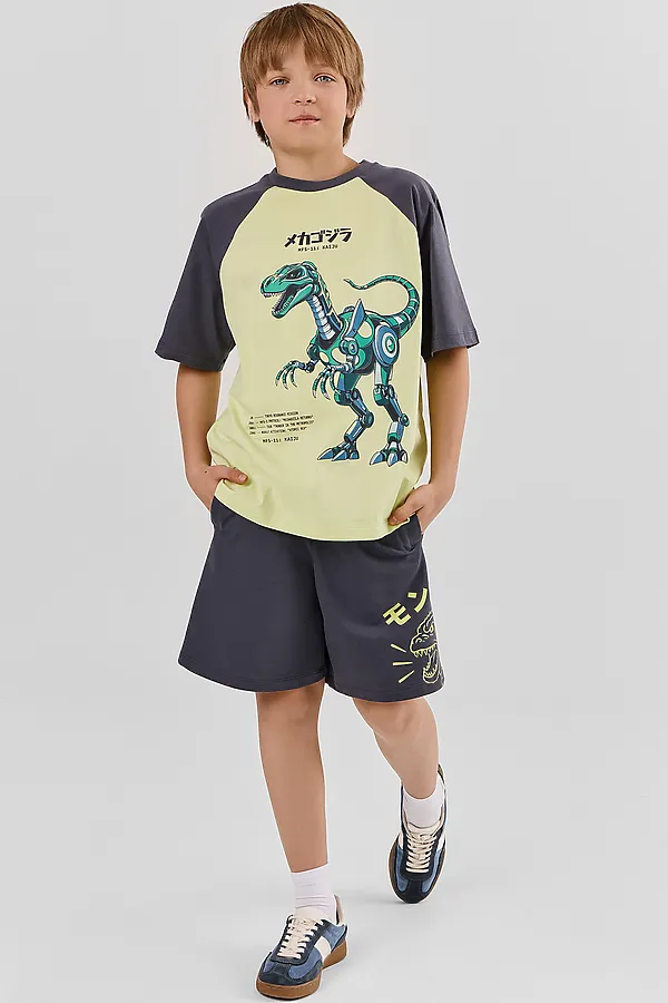 Шорты для мальчиков MARK FORMELLE, графит +печать4 - фото 1