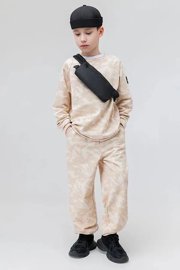 Костюм (Свитшот+Брюки) BODO, бежевый камуфляж - фото 1