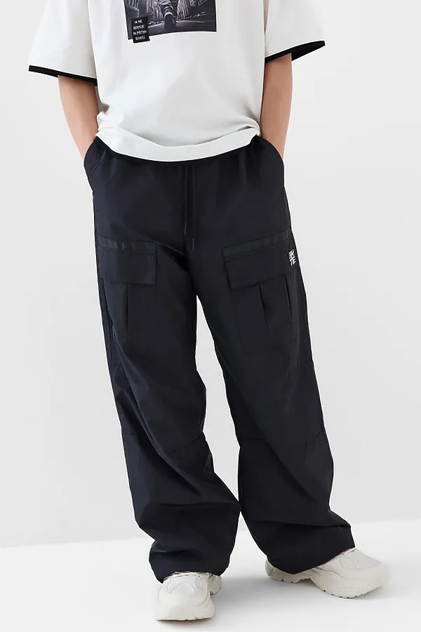 Брюки текстильные с полиуретановым покрытием для мальчиков PLAYTODAY, черный - фото 1