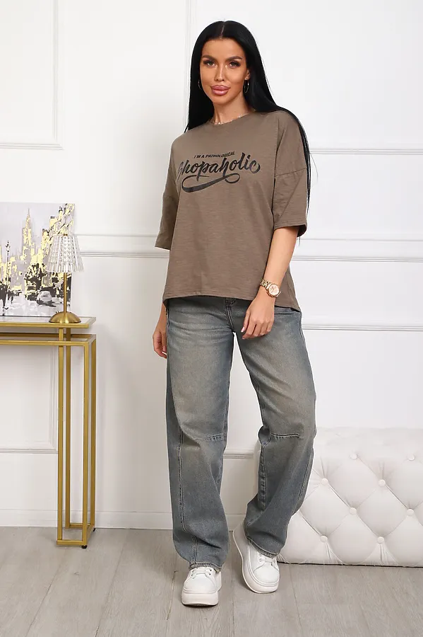 Футболка 5001 НАТАЛИ, коричневый - фото 1