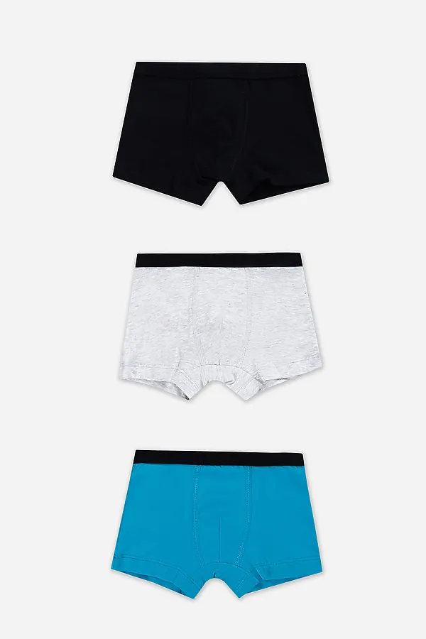 Трусы для мальчиков (3шт.) MARK FORMELLE, синий +серый меланж 4306-а +черный - фото 1