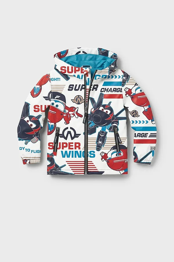 Куртка текстильная с полиуретановым покрытием для мальчиков (ветровка) PLAYTODAY, разноцветный - фото 1