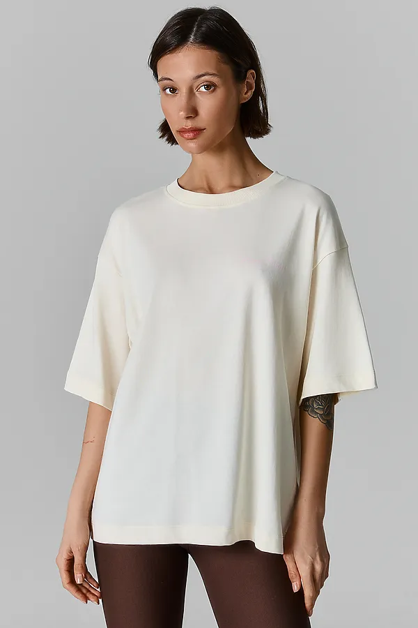 Футболка женская MARK FORMELLE, молочный +печать - фото 1