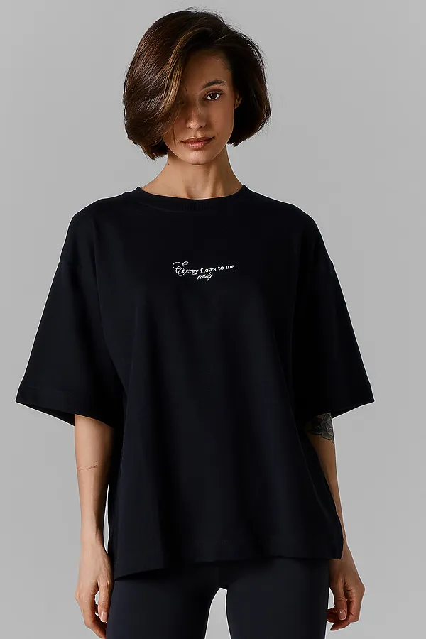 Футболка женская MARK FORMELLE, черный +печать - фото 1