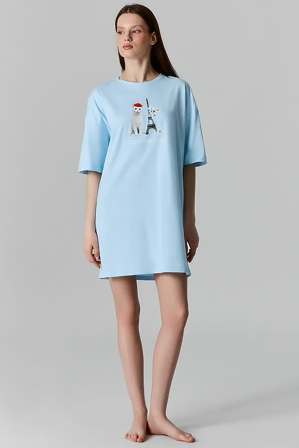 Туника женская MARK FORMELLE, голубое небо +печать2 - фото 1