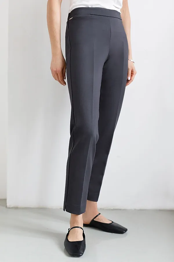 Брюки-дудочки из джерси VILATTE, серый - фото 1