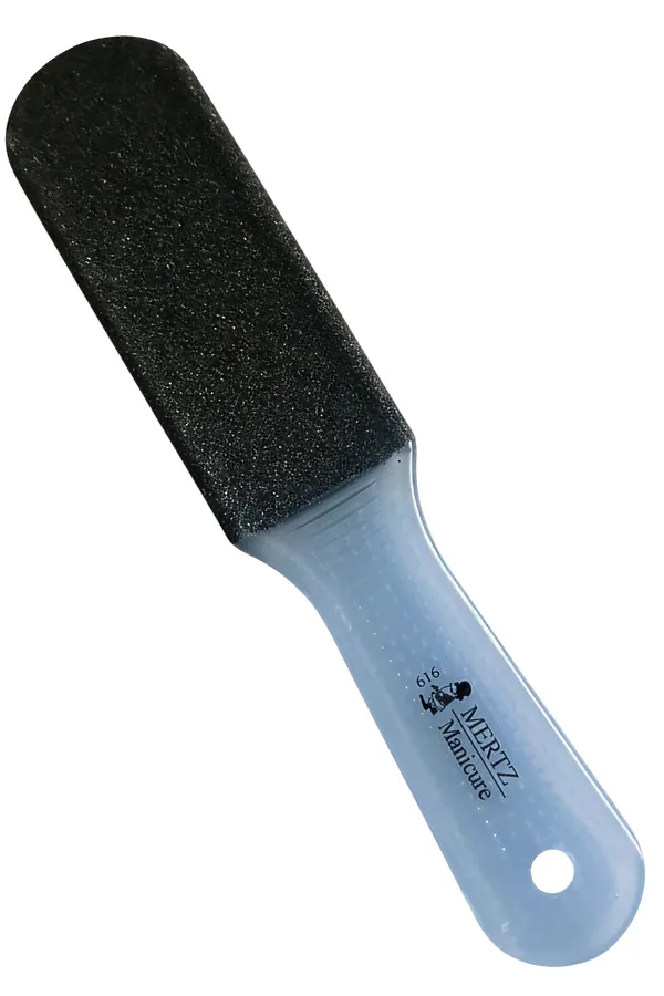 Mertz Тёрка педикюрная двусторонняя абразивная 60/100 грит / 616, голубой KRISTALLER, - - фото 1