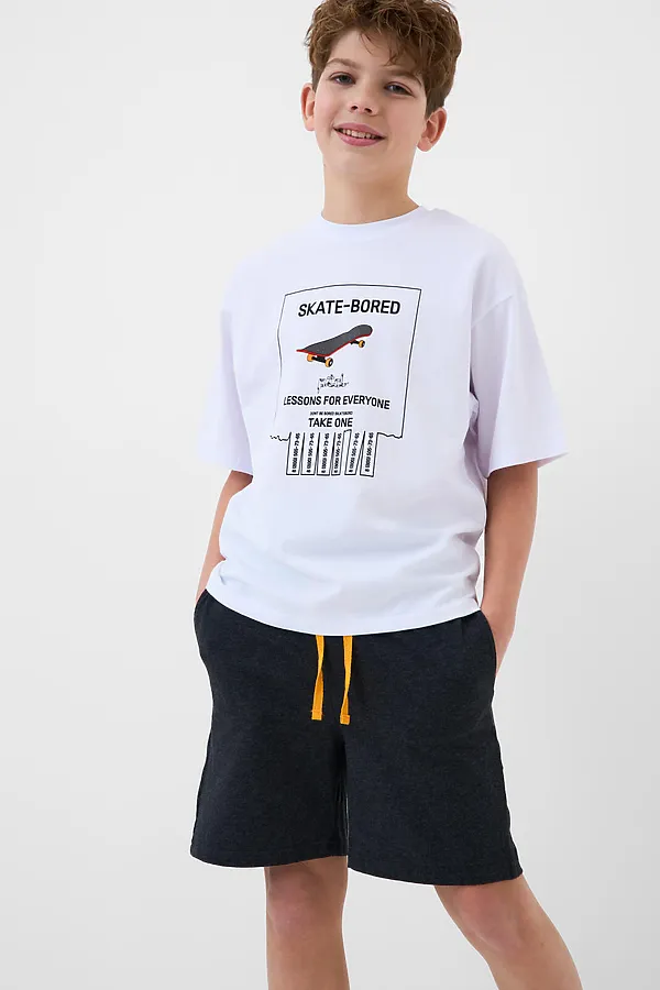 Пижама трикотажная для мальчиков PLAYTODAY, белый,черный - фото 1