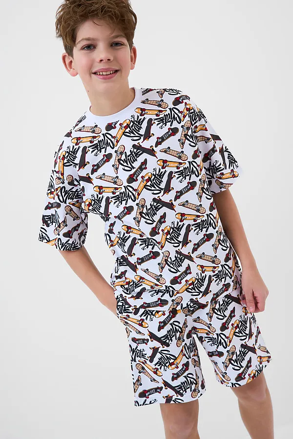 Пижама трикотажная для мальчиков PLAYTODAY, разноцветный - фото 1