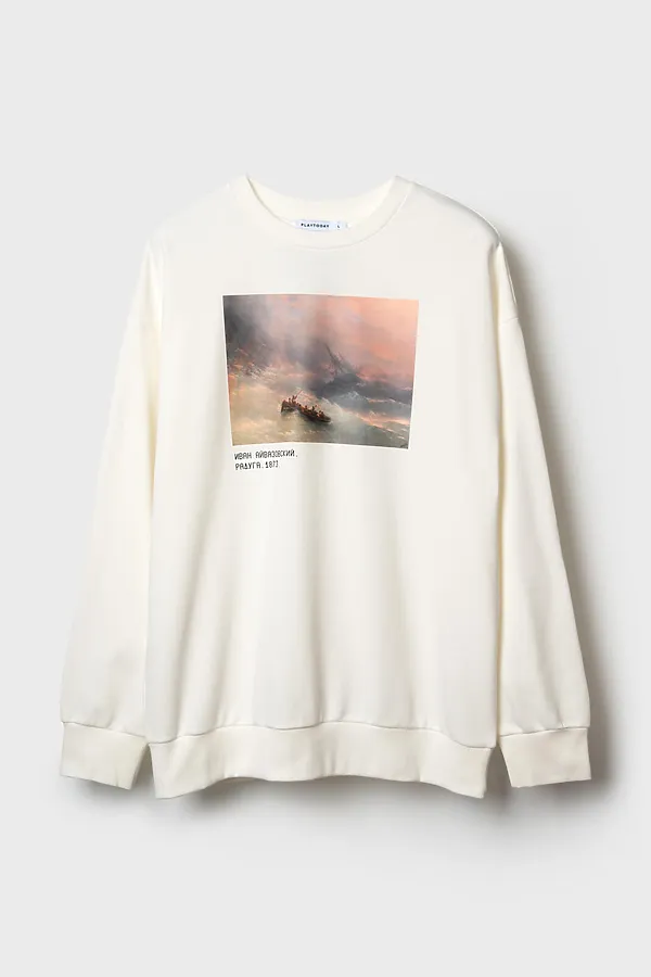 Толстовка трикотажная для мужчин PLAYTODAY, белый - фото 1