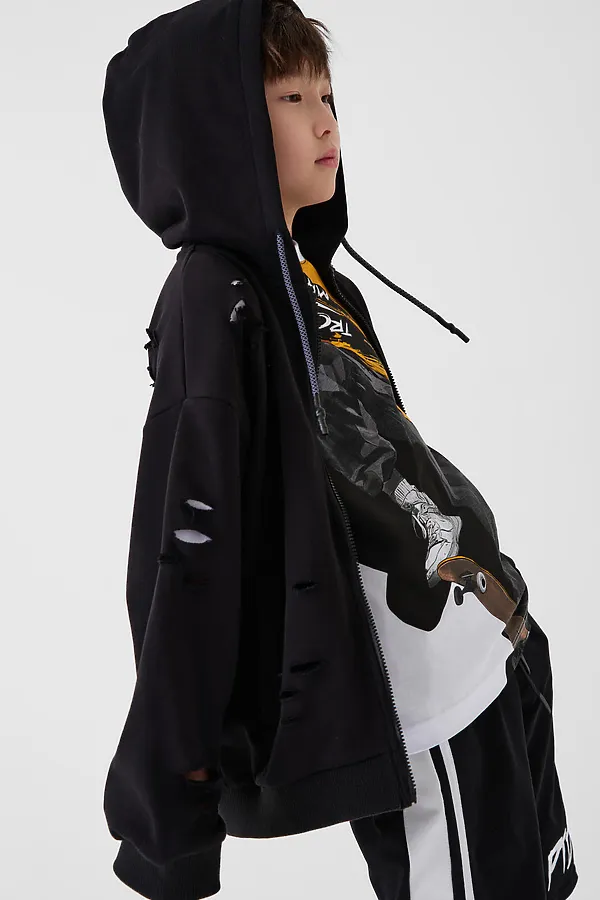 Толстовка трикотажная для мальчиков PLAYTODAY, черный - фото 1