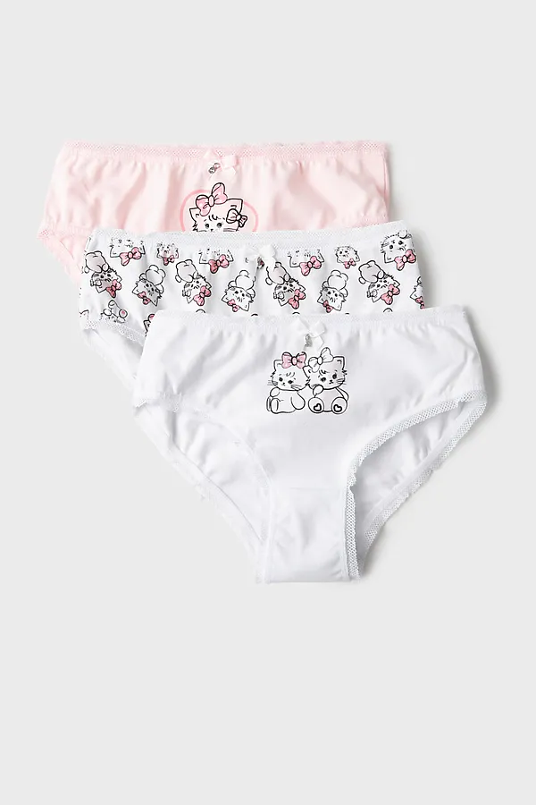 Трусы трикотажные для девочек, 3 шт в комплекте PLAYTODAY, разноцветный - фото 1