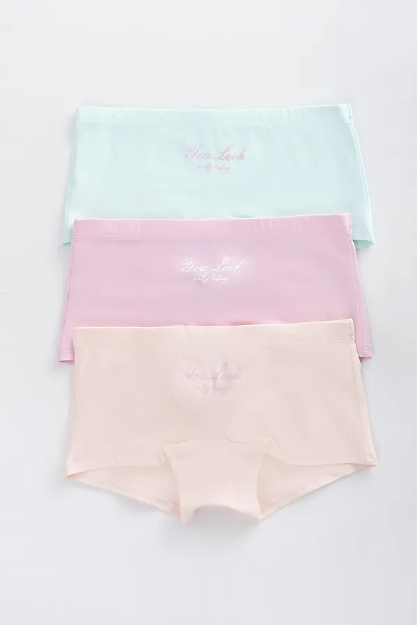 Трусы для девочек (3шт.) MARK FORMELLE, розовое саше +печать - фото 1