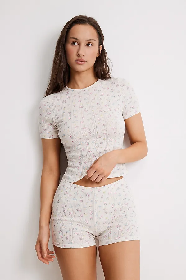 Шорты пижамные INFINITY, молочный принт - фото 1