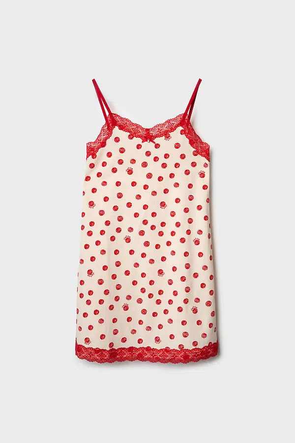 Сорочка ночная текстильная для девочек PLAYTODAY, красный - фото 1